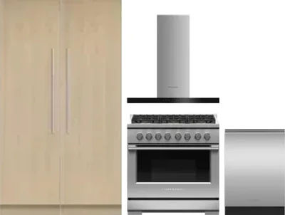 5 Piece Package Includes Refrigerator, Freezer, Range, Hood And Dishwasher